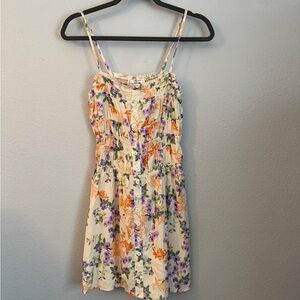 Hippie Rose Cream Spaghetti Strap Sundress Mini